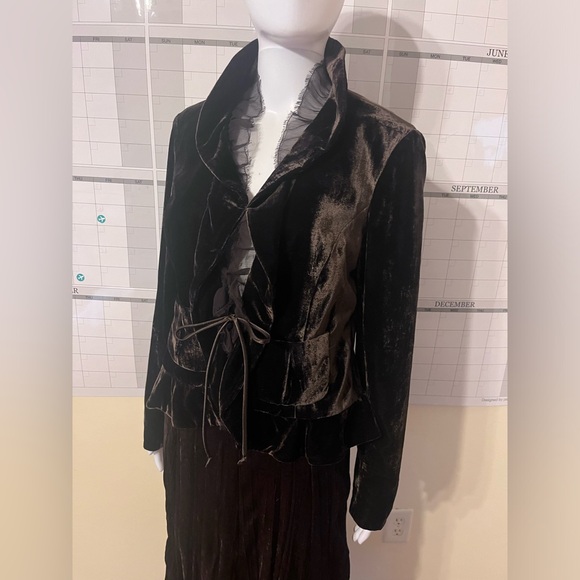 Dark brown coffee dead poets society Bohemia long skirt and blazer set Medium - Picture 13 of 14